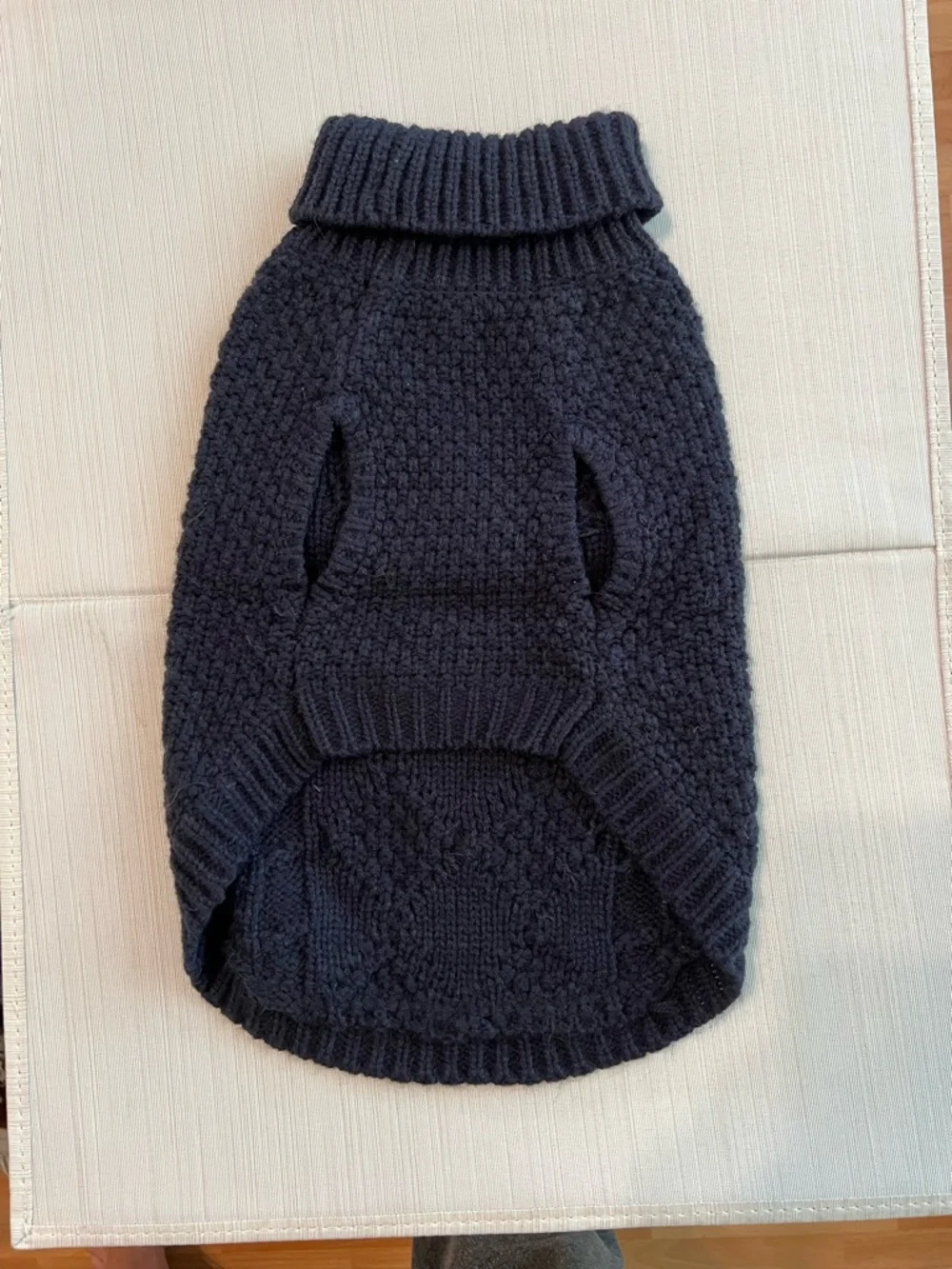 Dark Blue Knit Dog Sweater